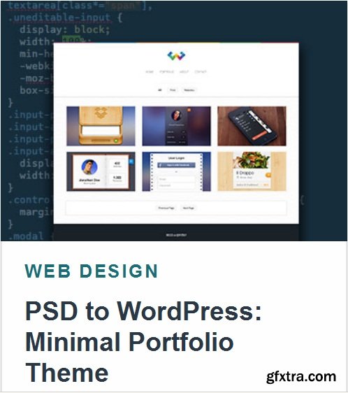 Tutsplus - PSD to WordPress: Minimal Portfolio Theme