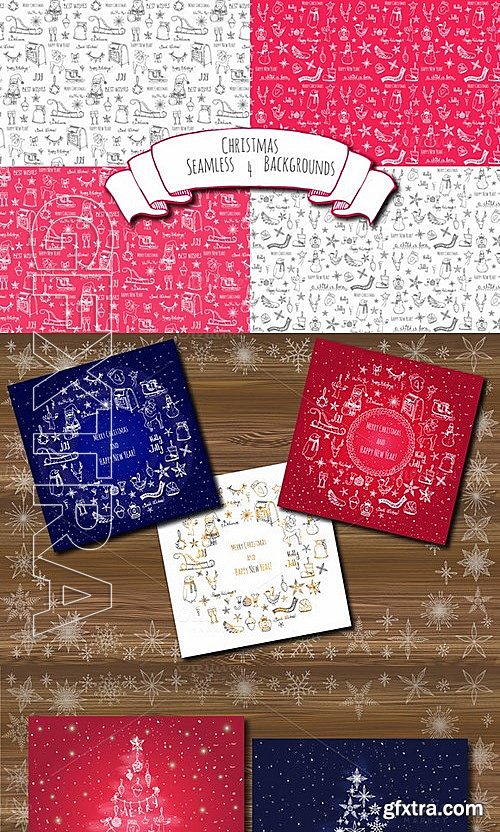 CM - 65 Christmas+New Year HandDrawn Icon 461434