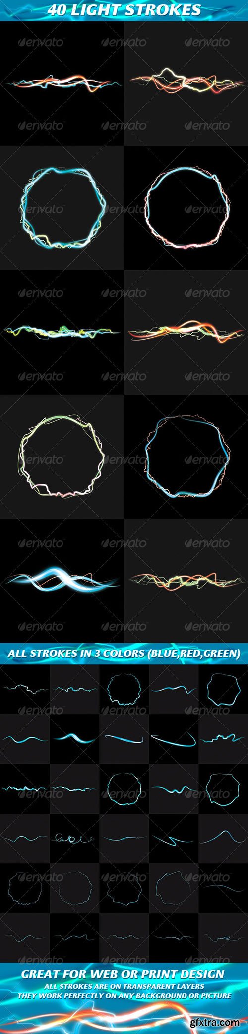 GraphicRiver - 40 Light Strokes - 1576269