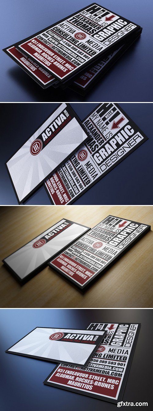 CM - Typography Business Card 216979