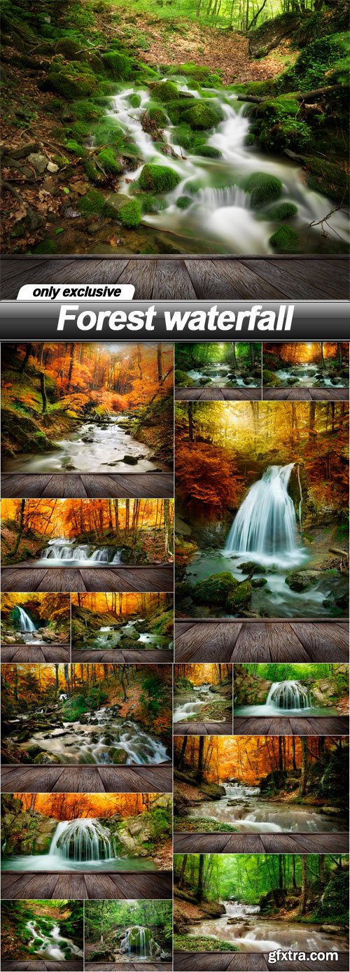 Forest waterfall - 15 UHQ JPEG