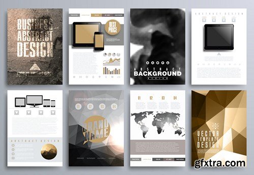 Set of Design Templates for Brochures, Flyers 2 - 10xEPS