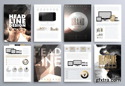 Set of Design Templates for Brochures, Flyers 2 - 10xEPS