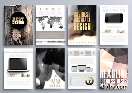 Set of Design Templates for Brochures, Flyers 2 - 10xEPS