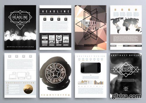 Set of Design Templates for Brochures, Flyers 2 - 10xEPS