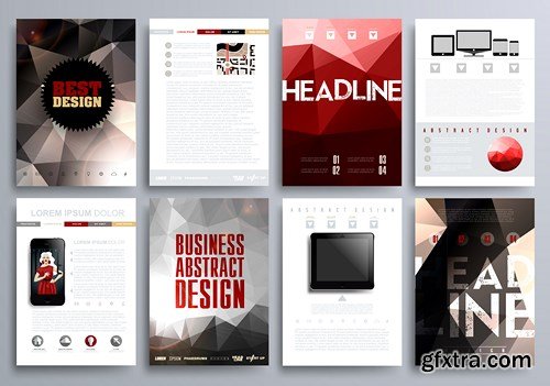 Set of Design Templates for Brochures, Flyers 2 - 10xEPS