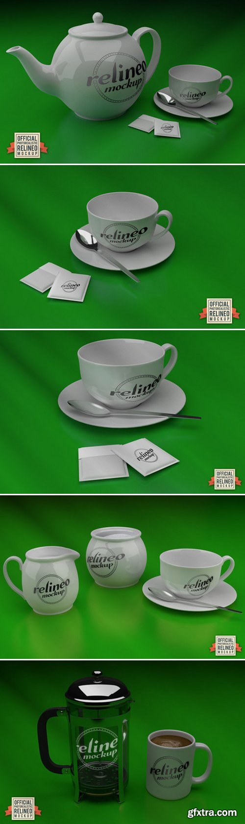 CM - Relineo Tea Cup and Jug Mock-up Pack 461388