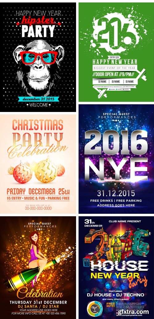 Amazing SS - New Year Flyer Templates, 25xEPS