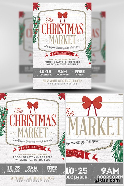 Rustic Christmas Flyer Template