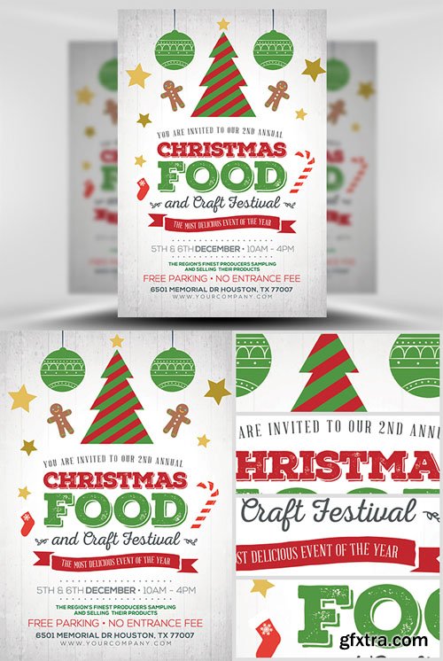 Christmas Food & Crafts Festival Flyer Template