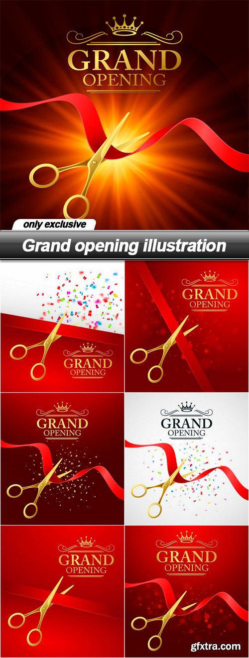 Grand opening illustration - 7 EPS