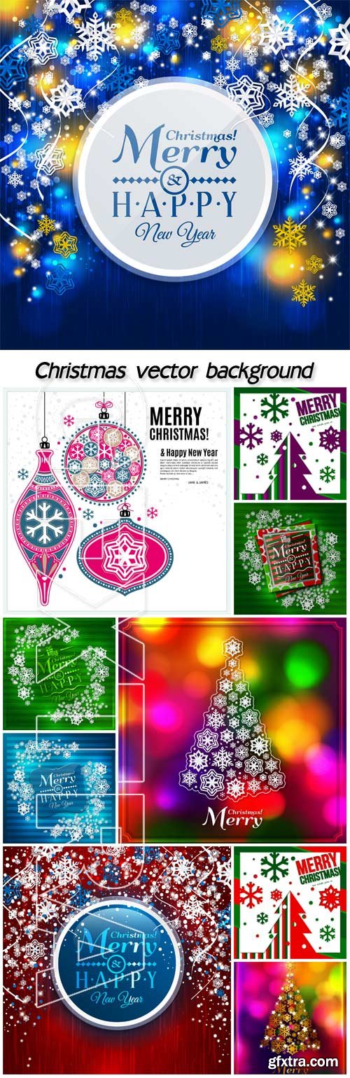 Christmas vector trees with shining