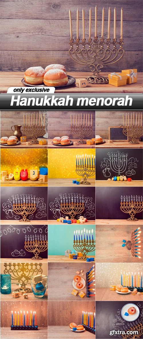 Hanukkah menorah - 18 UHQ JPEG