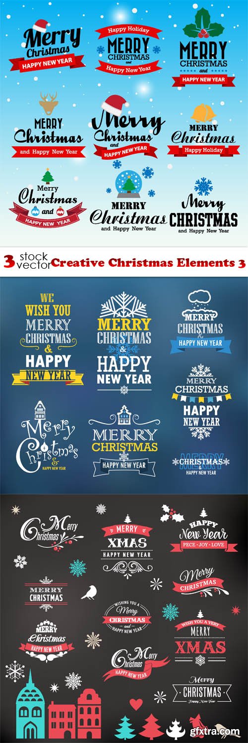 Vectors - Creative Christmas Elements 3