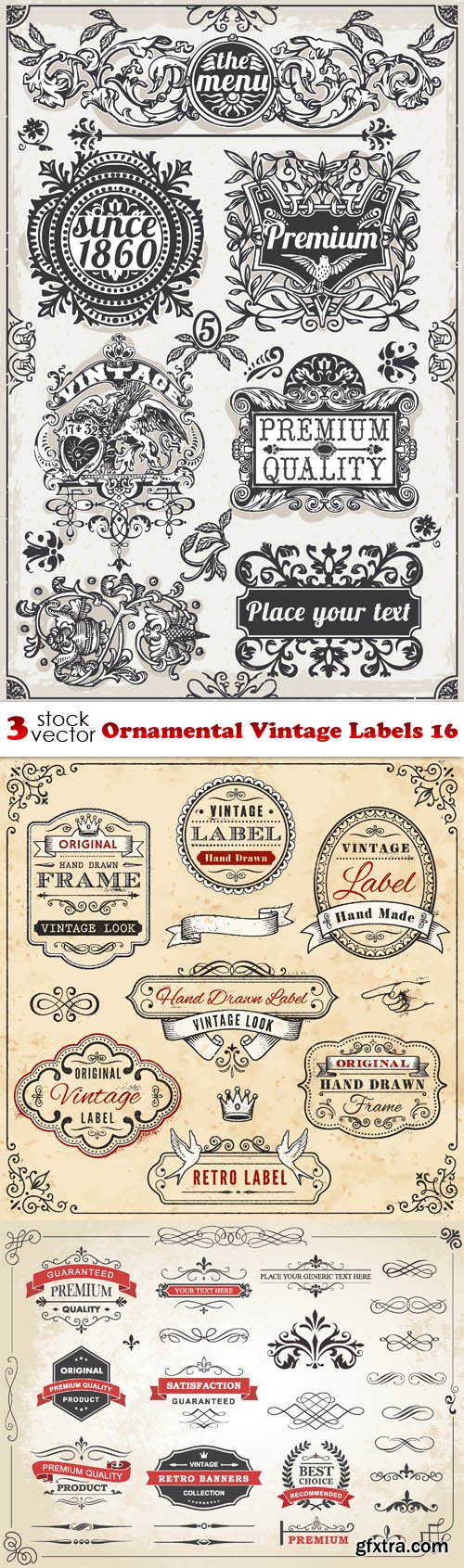 Vectors - Ornamental Vintage Labels 16