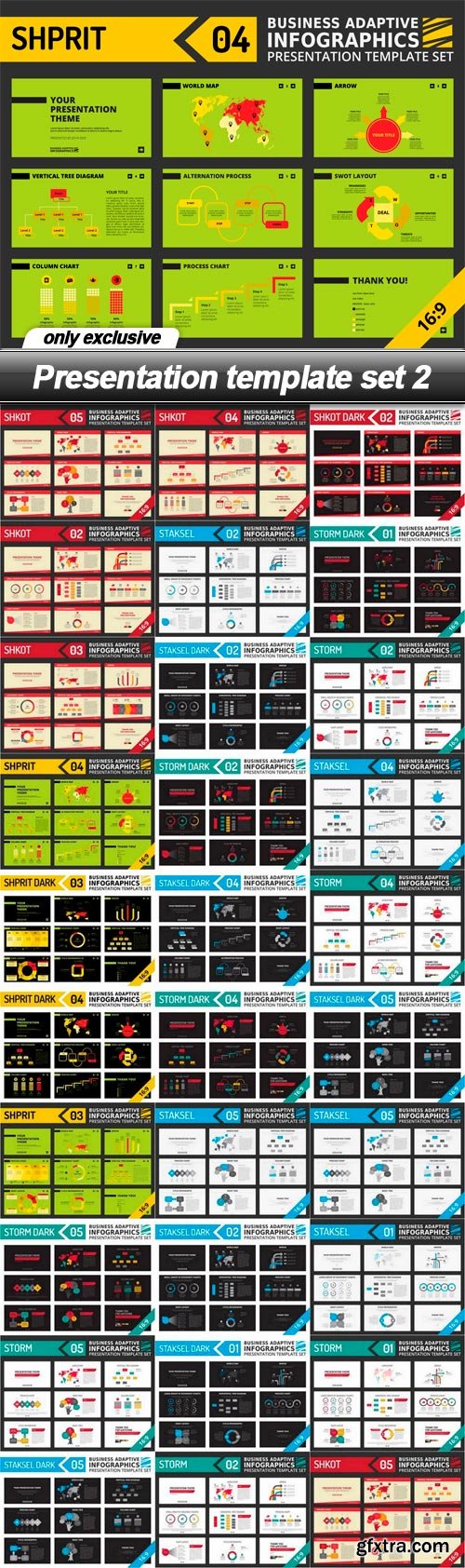 Presentation template set 2 - 29 EPS