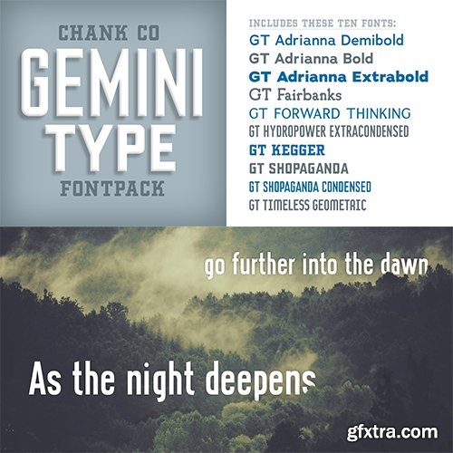 Gemini Type Fontpack - 10 Fonts $290