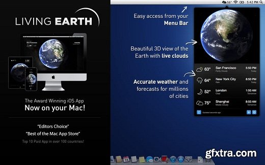 Living Earth Desktop Weather and World Clock v1.24 (Mac OS X)