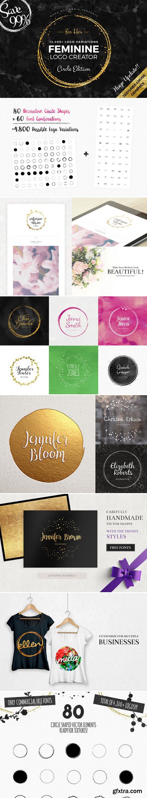 CM - Feminine Logo Creator Circle Edition 395805