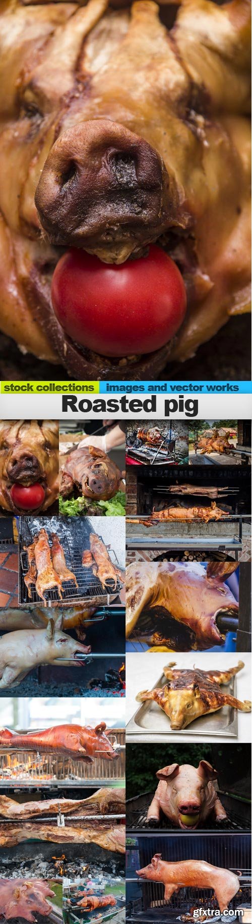 Roasted pig, 15 x UHQ JPEG