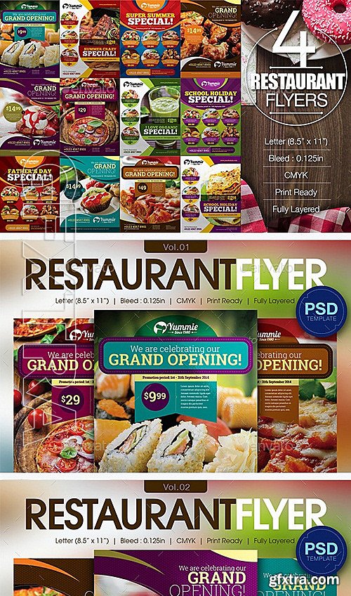 GraphicRiver - Restaurant Flyer Bundle 12050186