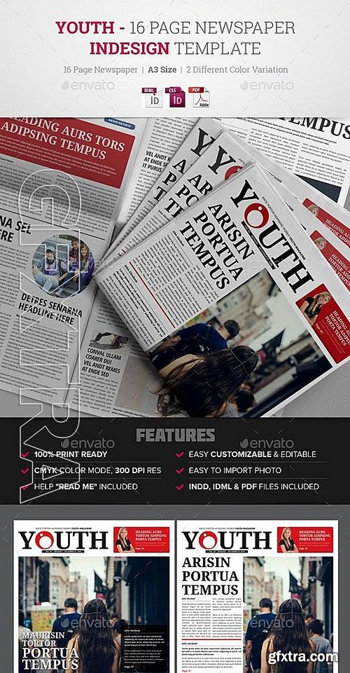 GraphicRiver - Youth - 16 Page Newspaper Indesign Template 12173192