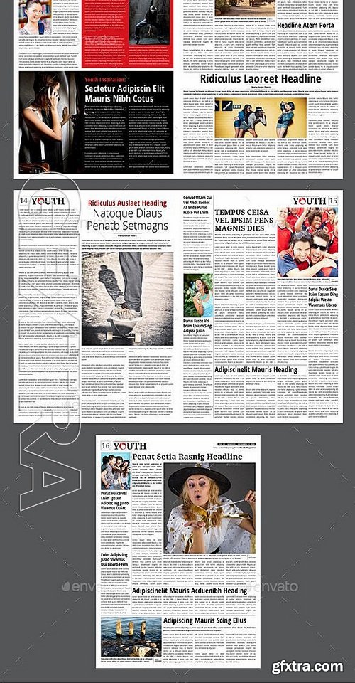 GraphicRiver - Youth - 16 Page Newspaper Indesign Template 12173192