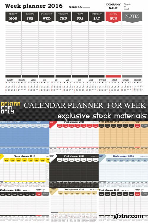 Calendar Planner  for Week - 8 EPS