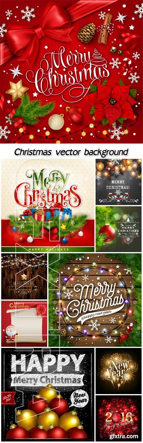 Glittering Christmas vector backgrounds