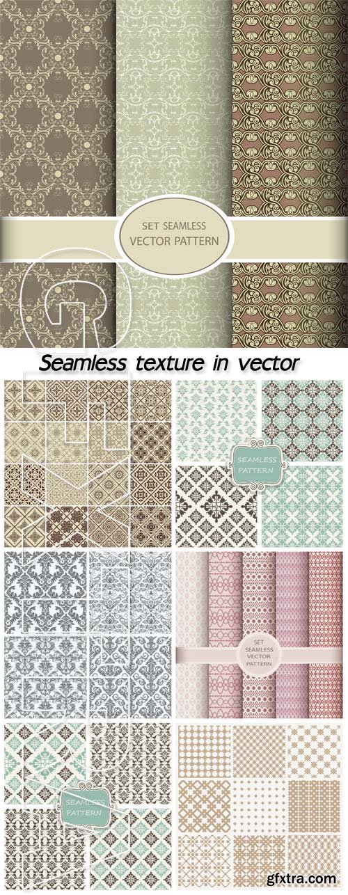 Seamless texture in vector, damask backgrounds