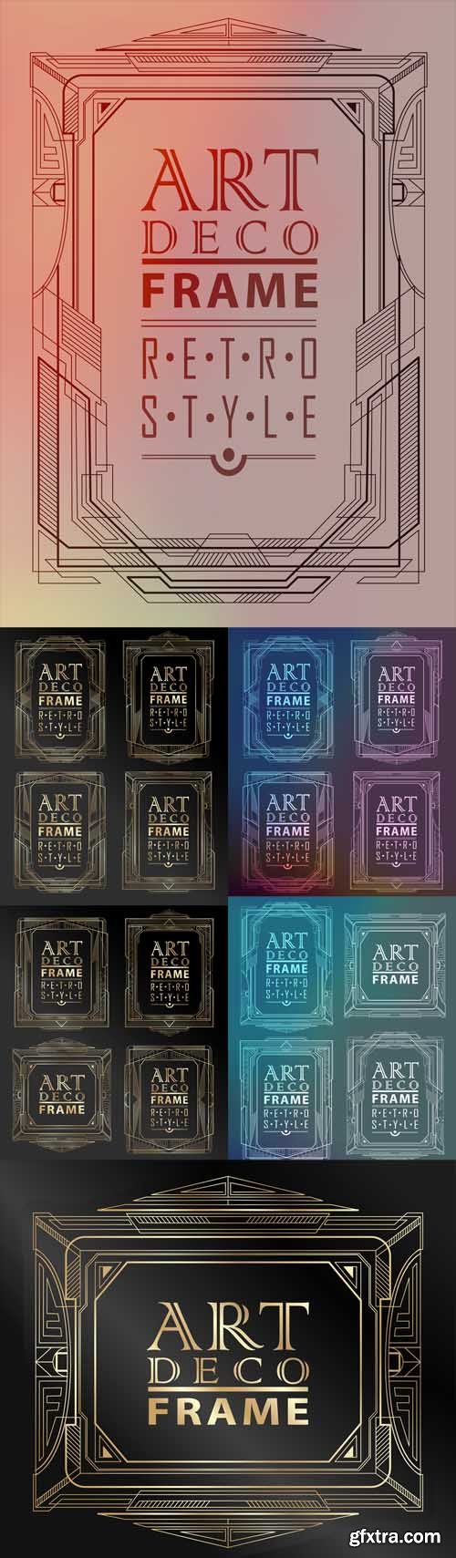 Vector Set - Art deco geometric frames