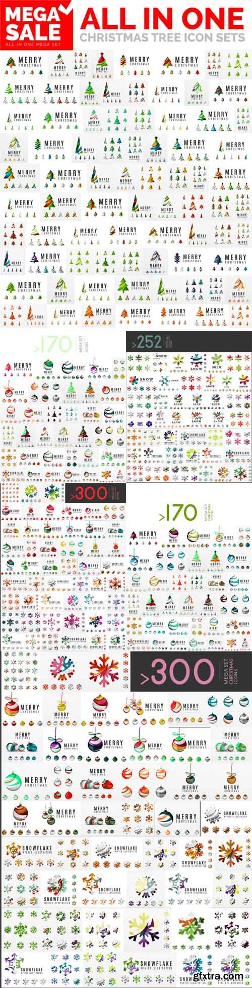 Mega Set of Christmas Logos