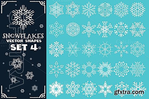 CM - Decorative Snowflakes Shapes Set 4 387049