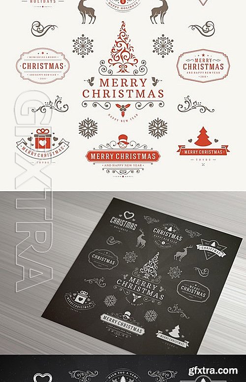 CM - Christmas labels and badges 386526