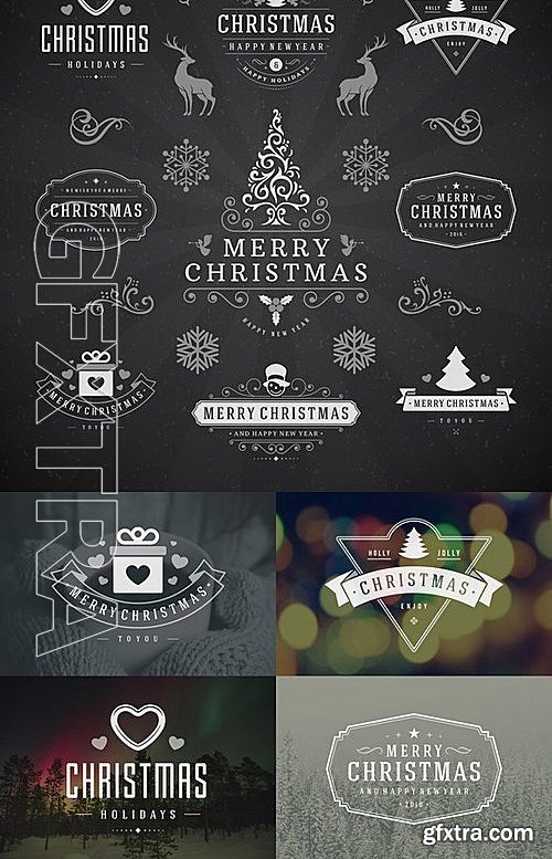 CM - Christmas labels and badges 386526