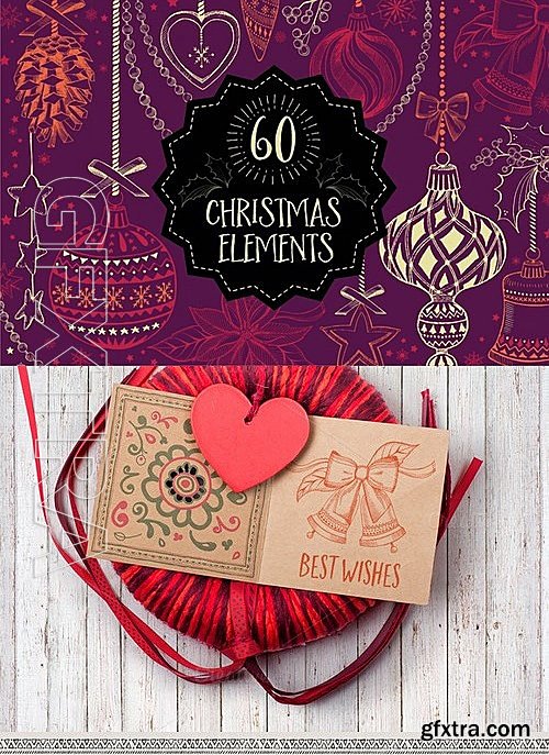 CM - 60 Christmas doodle elements 386403