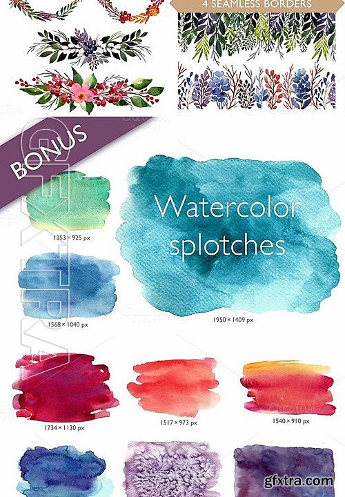 CM - Watercolor Floral Bundle 453450