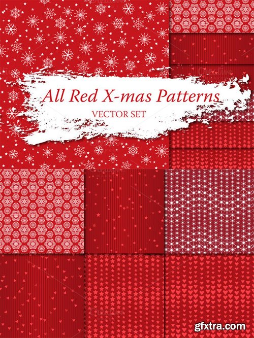 CM - 7 Red Christmas Patterns 427275