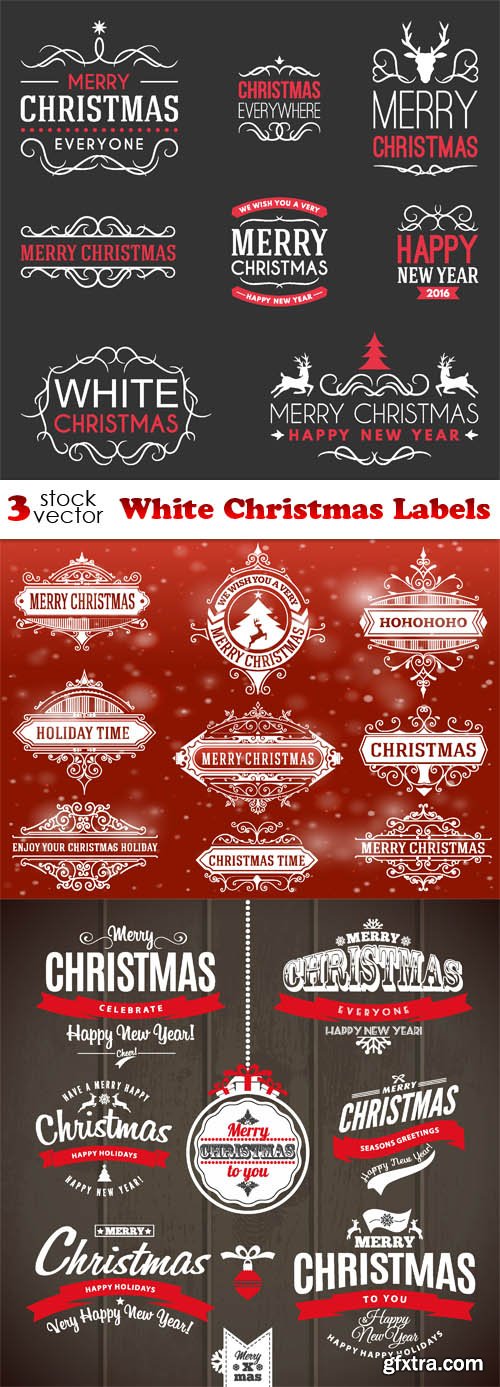 Vectors - White Christmas Labels