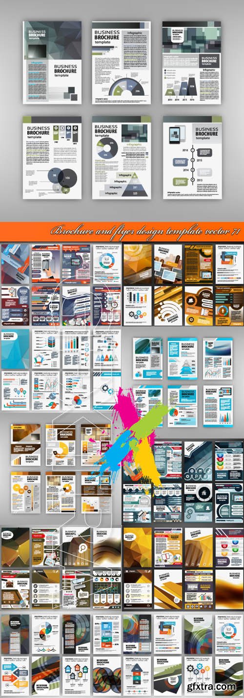 Brochure and flyer design template vector 71