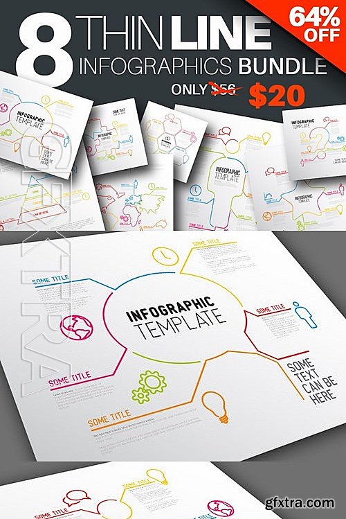 CM - THIN Line Infographic Bundle 463756