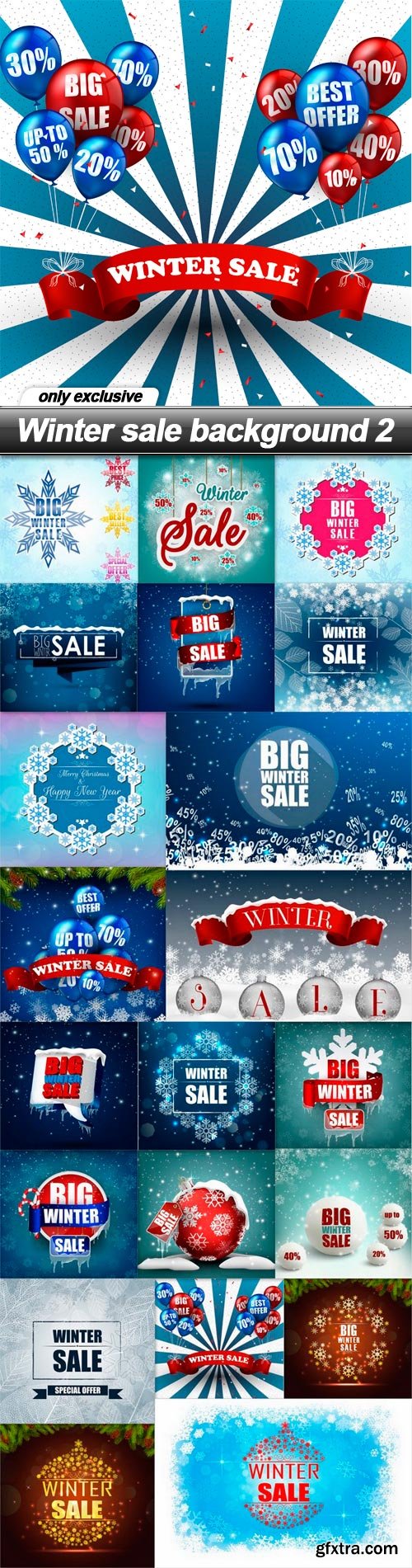 Winter sale background 2 - 21 EPS