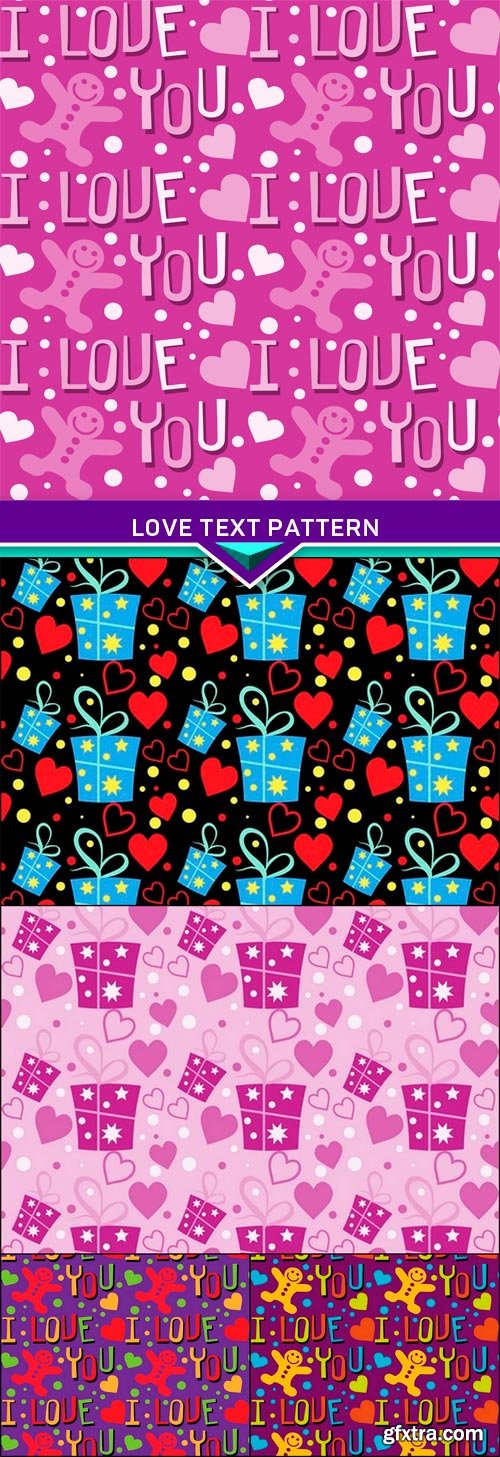 Love text pattern 5x JPEG