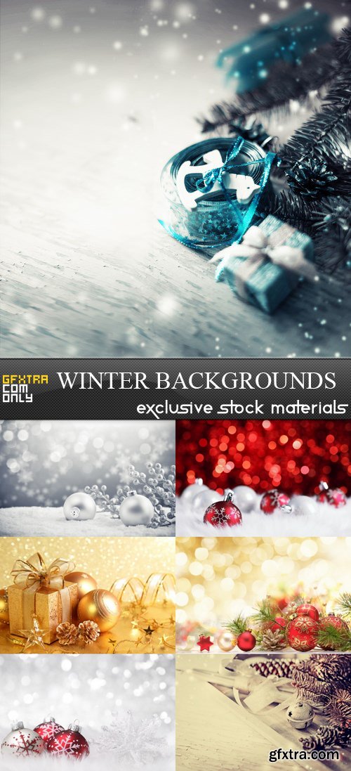 Winter Backgrounds - 7 UHQ JPEG