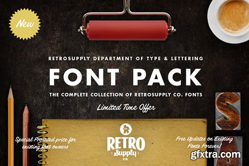 Creativemarket RetroSupply Font Pack 465423