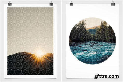 Creativemarket Grid Overlay Masks - Vector & Bitmap 464759