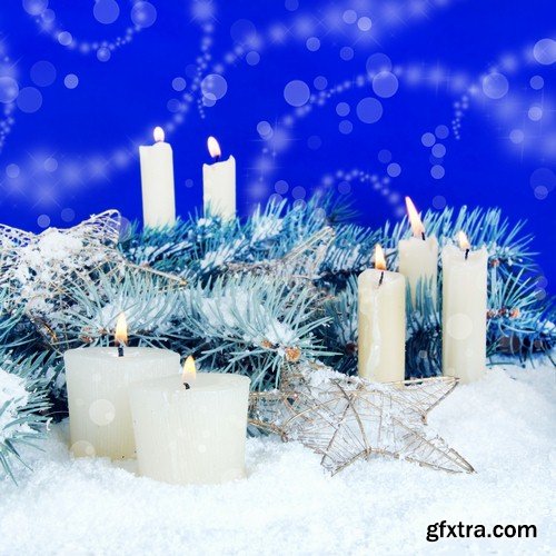 Candles in the snow 1