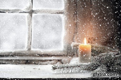 Candles in the snow 1