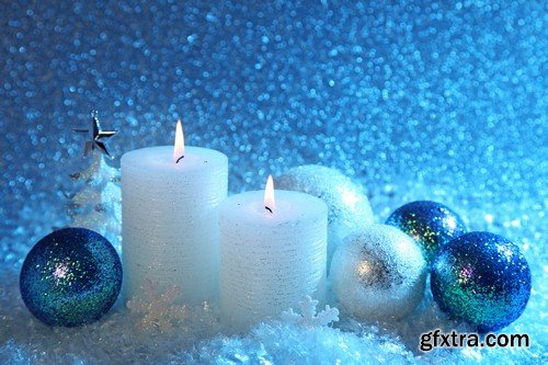 Candles in the snow 1