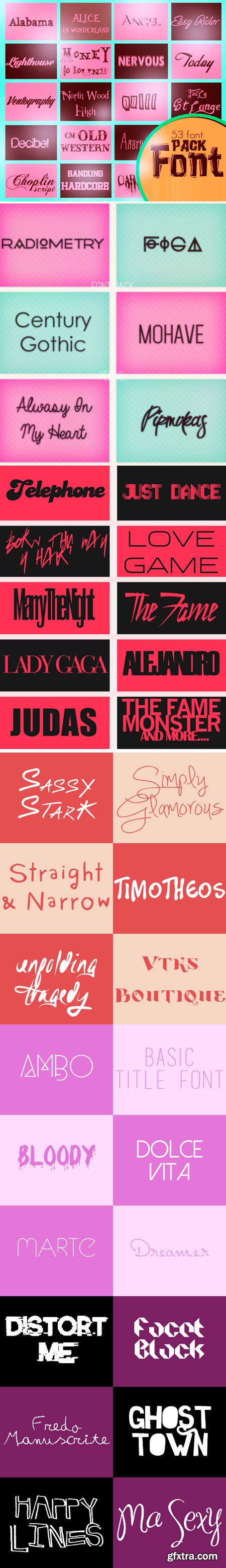 135 Lady Fonts